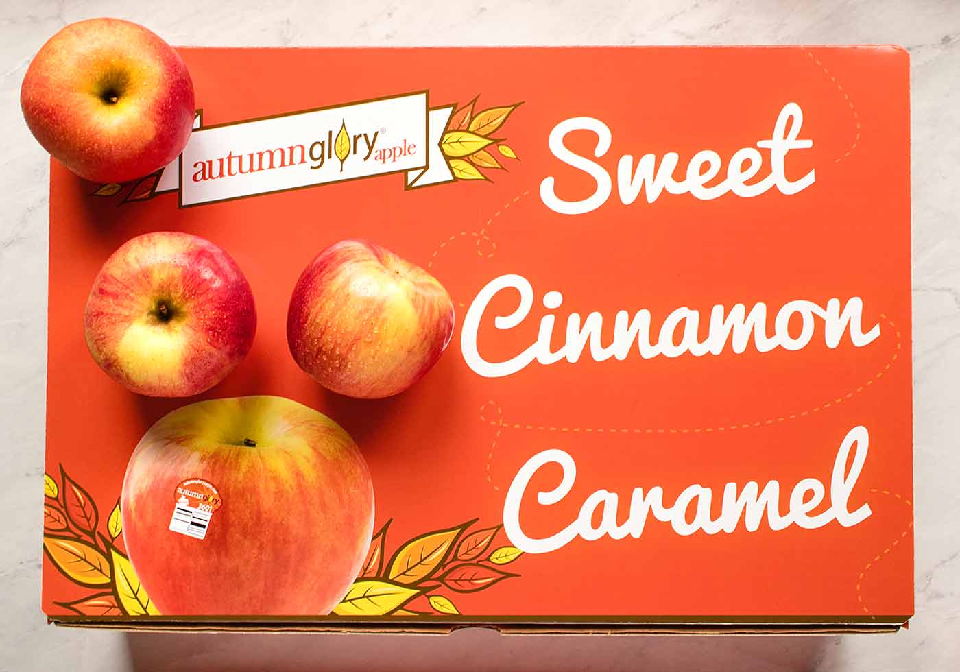 A box of Autumn Glory Apples