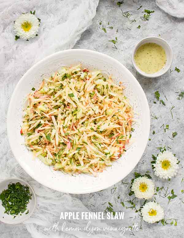 Apple Fennel Slaw - Recipe at SoupAddict.com