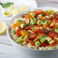 Avocado Cherry Tomato Ramen Noodle Bowl | SoupAddict.com