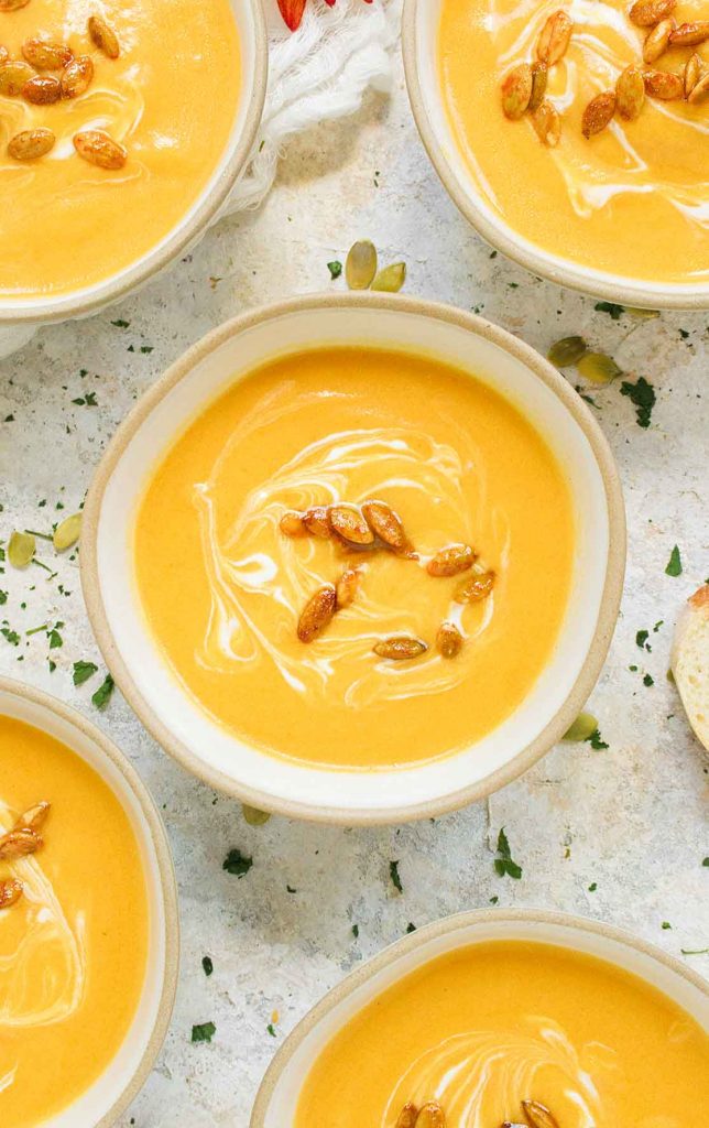 Autumn Squash Soup in a Dutch oven