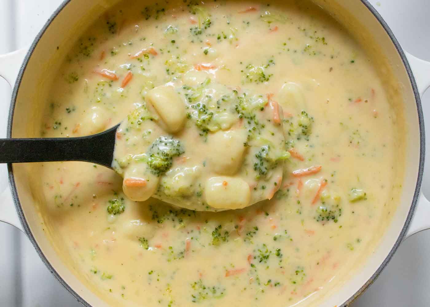 The soup, all finished.