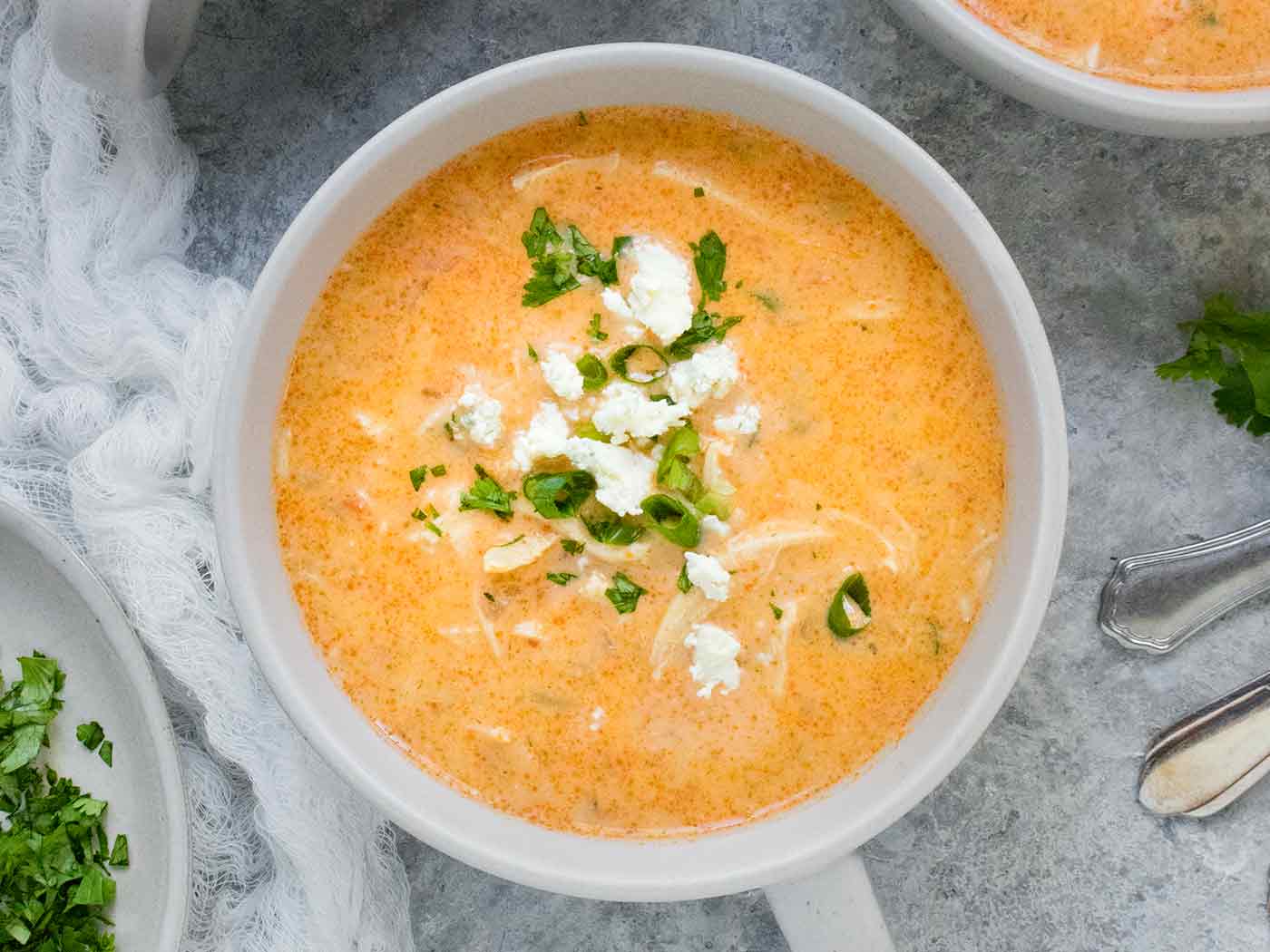 Buffalo Blue Cheese Chicken Soup