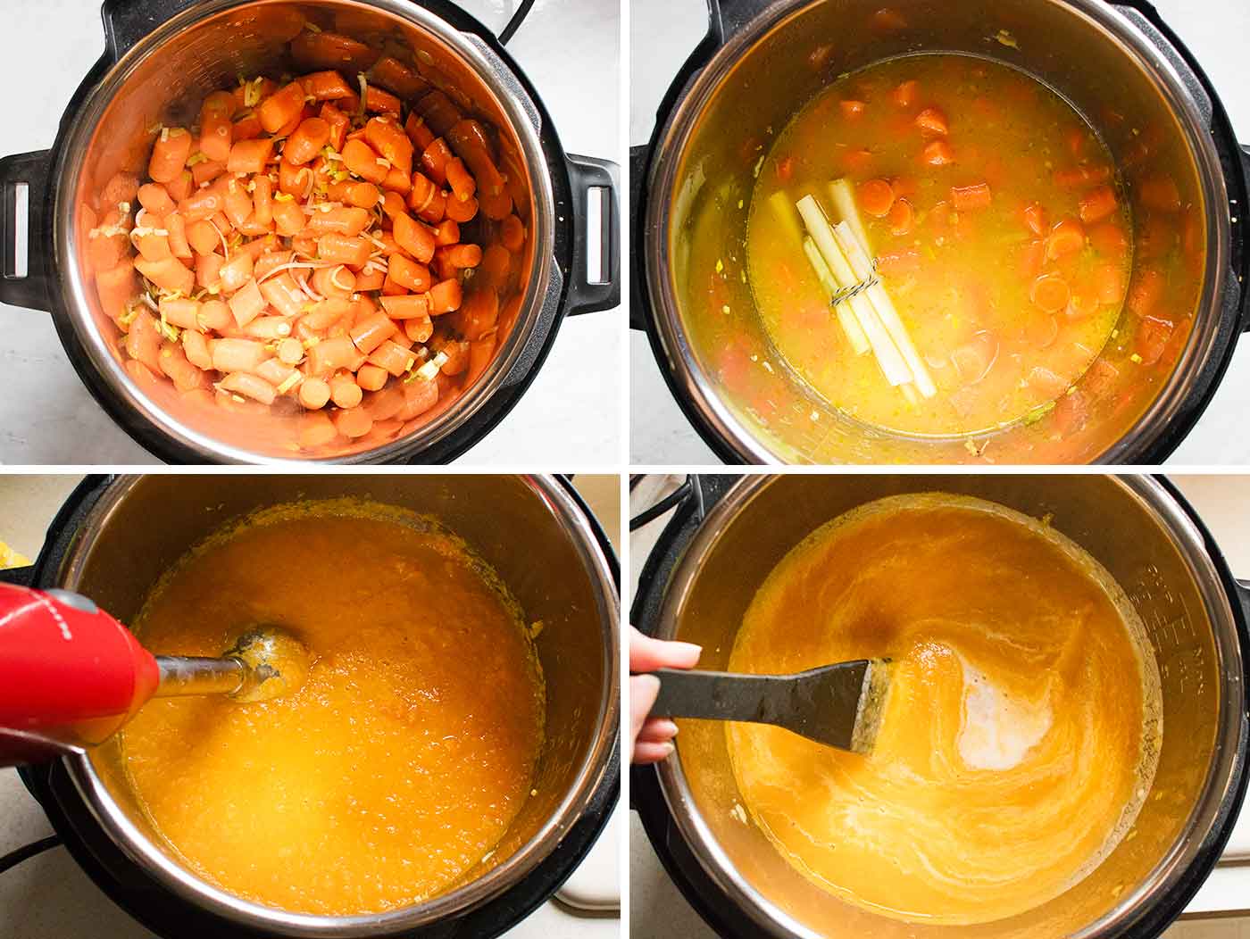 Making Carrot Lemongrass Soup in the Instant Pot