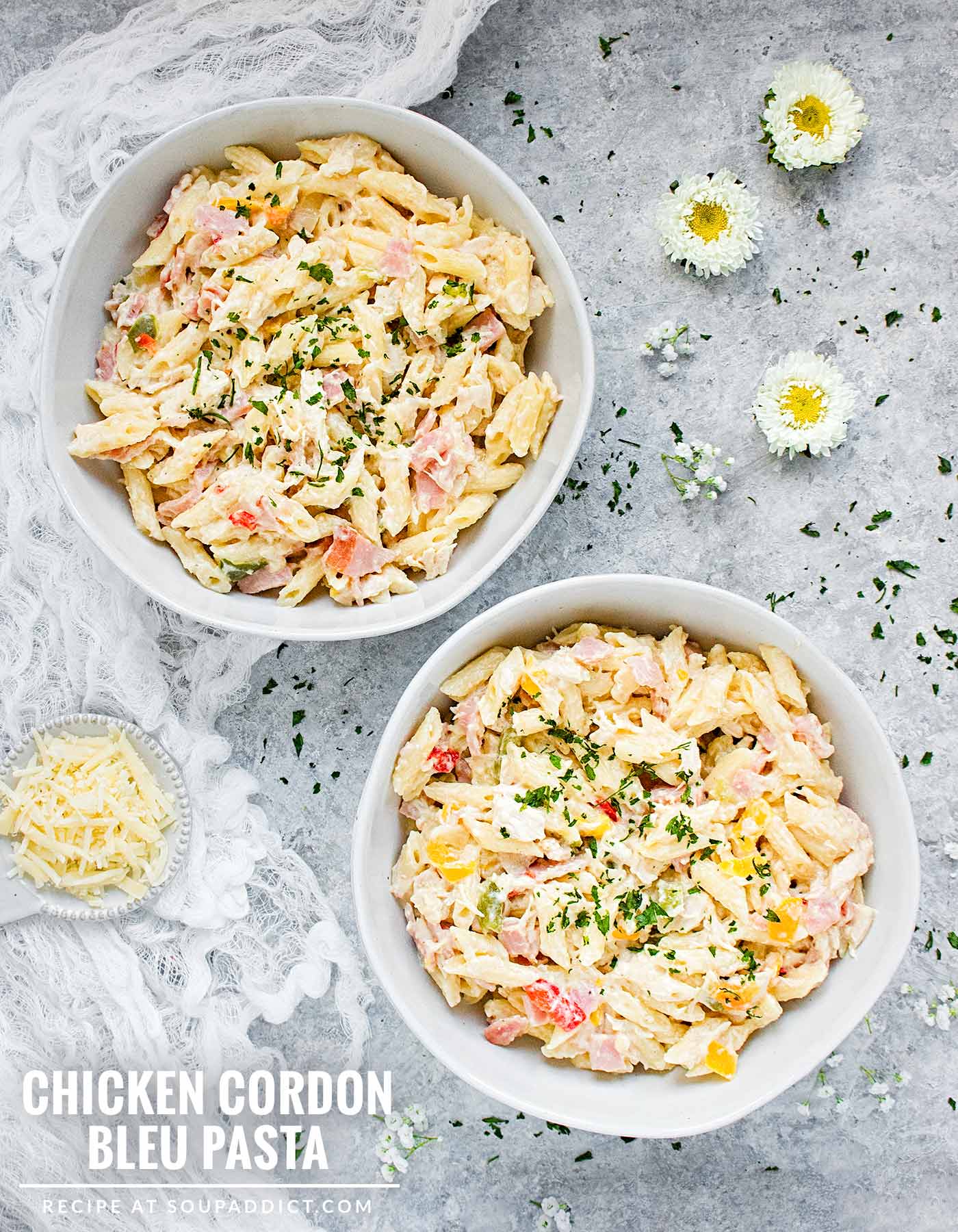 Chicken Cordon Bleu Pasta - Recipe at SoupAddict.com