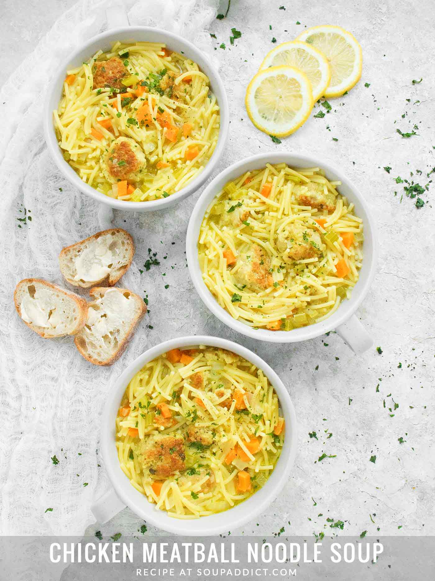 Chicken Meatball Noodle Soup