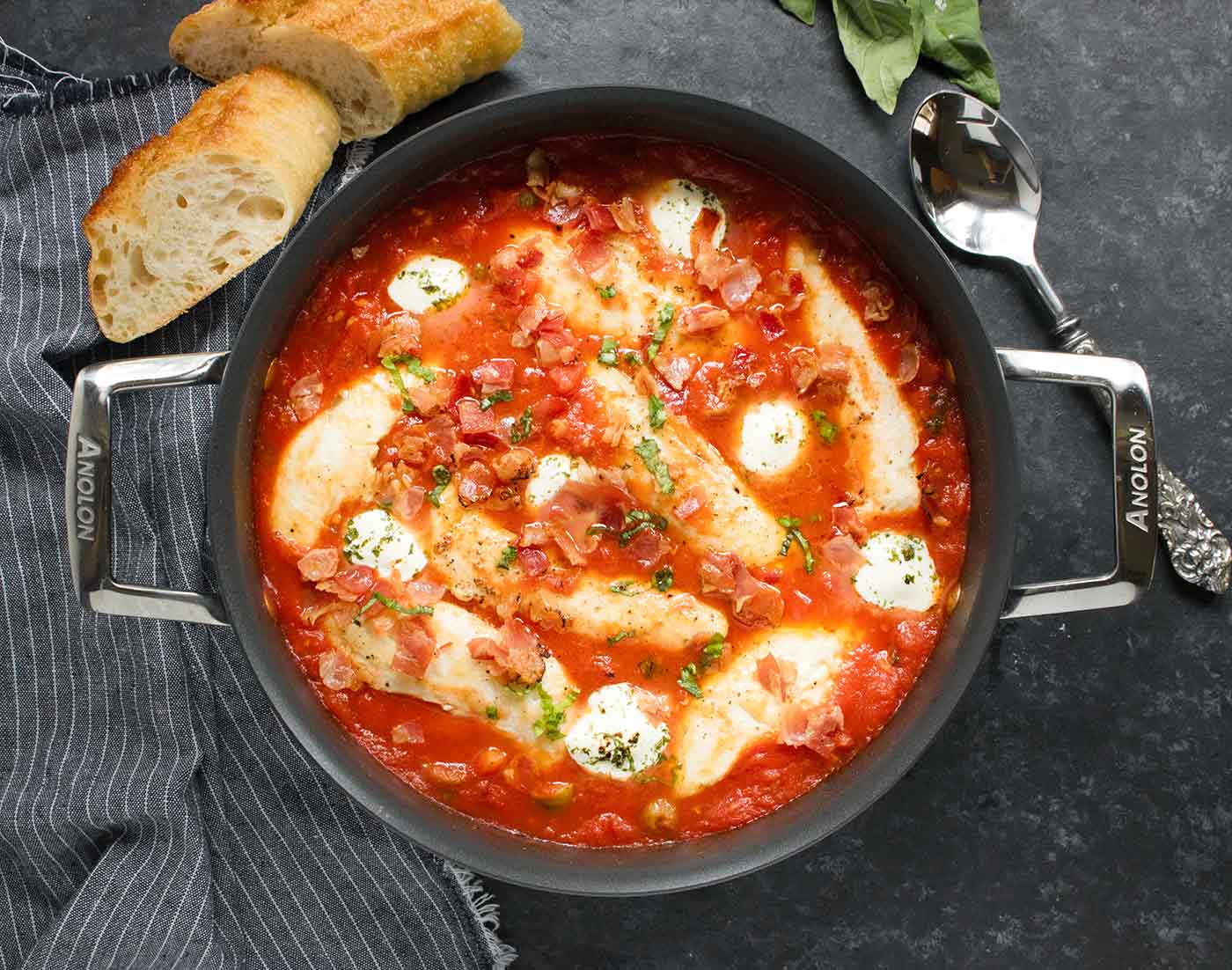 Pizza Chicken in a skillet