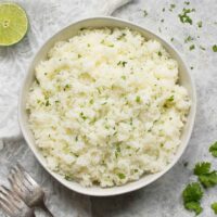 Fluffy Jasmine rice seasoned with shallots, citrus juices, and cilantro