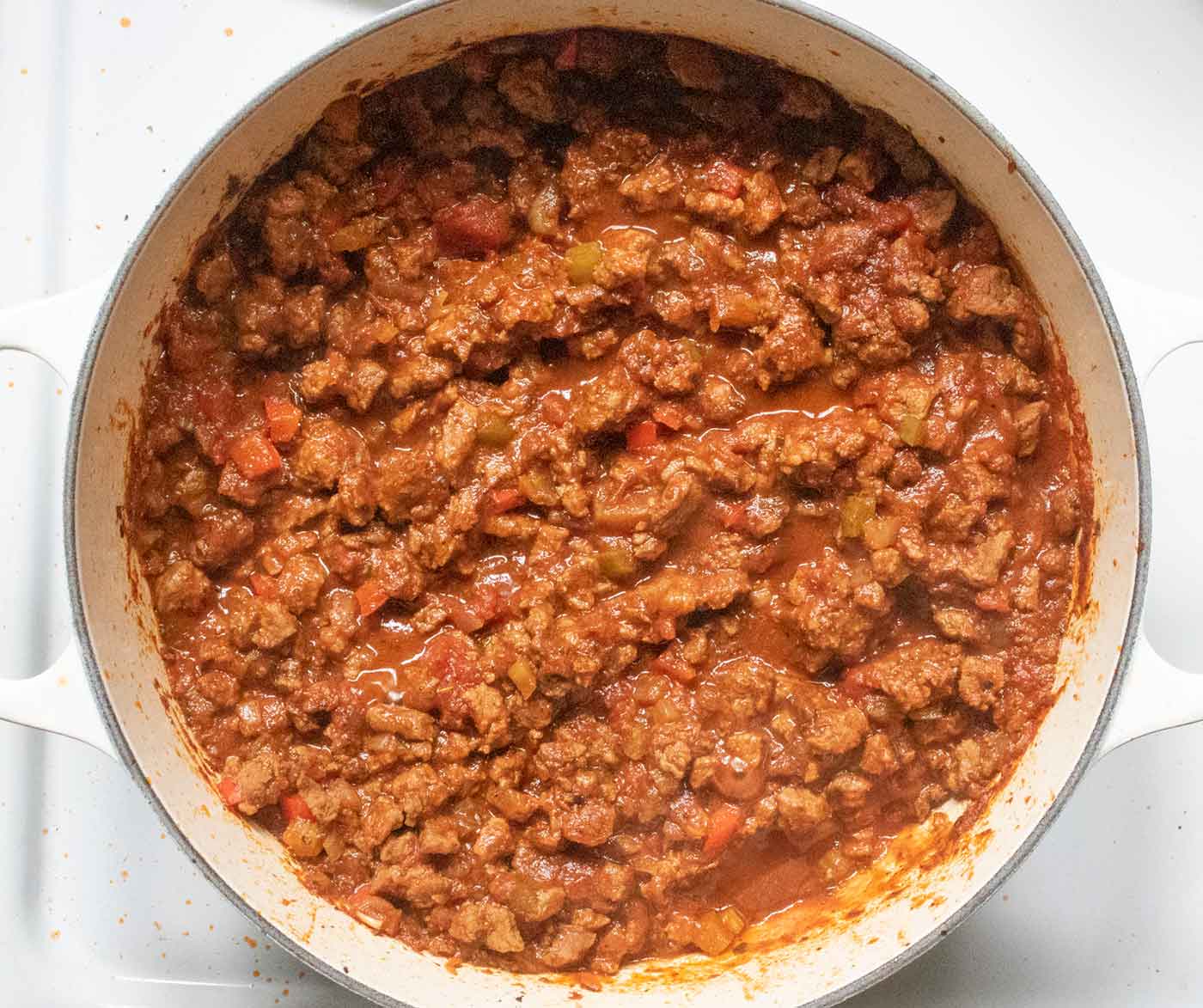 Step 4: Let the chili rest for a few minutes before serving.