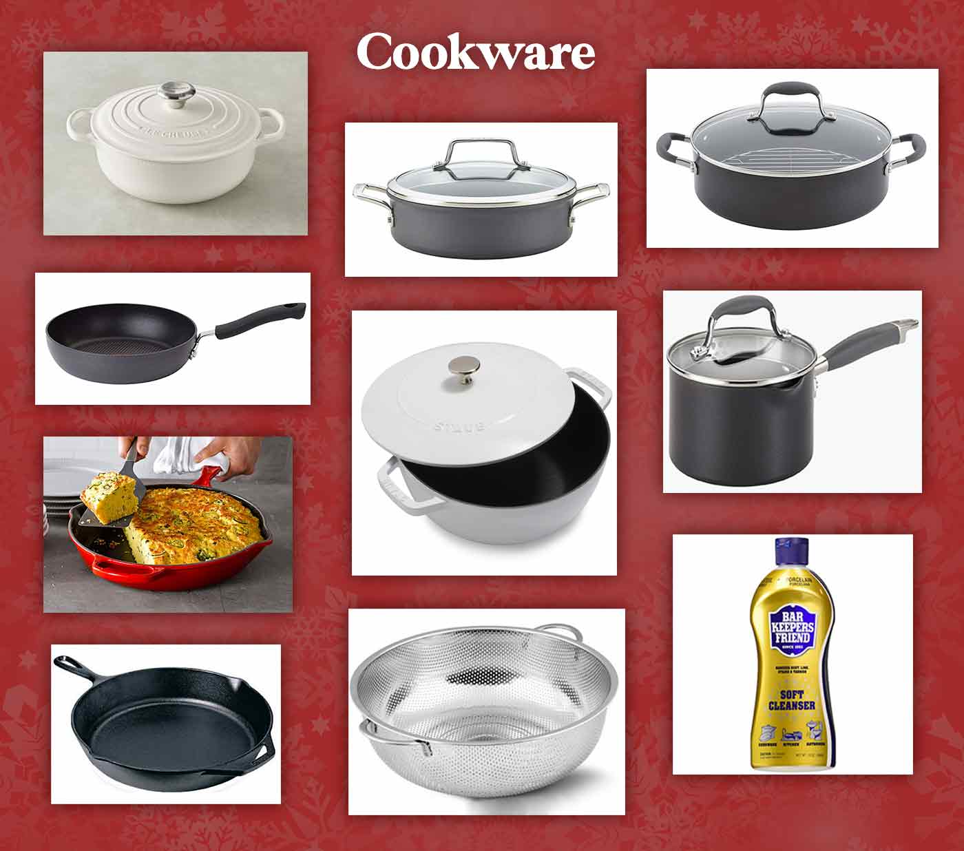 A collage of cookware that's useful for soup lovers.
