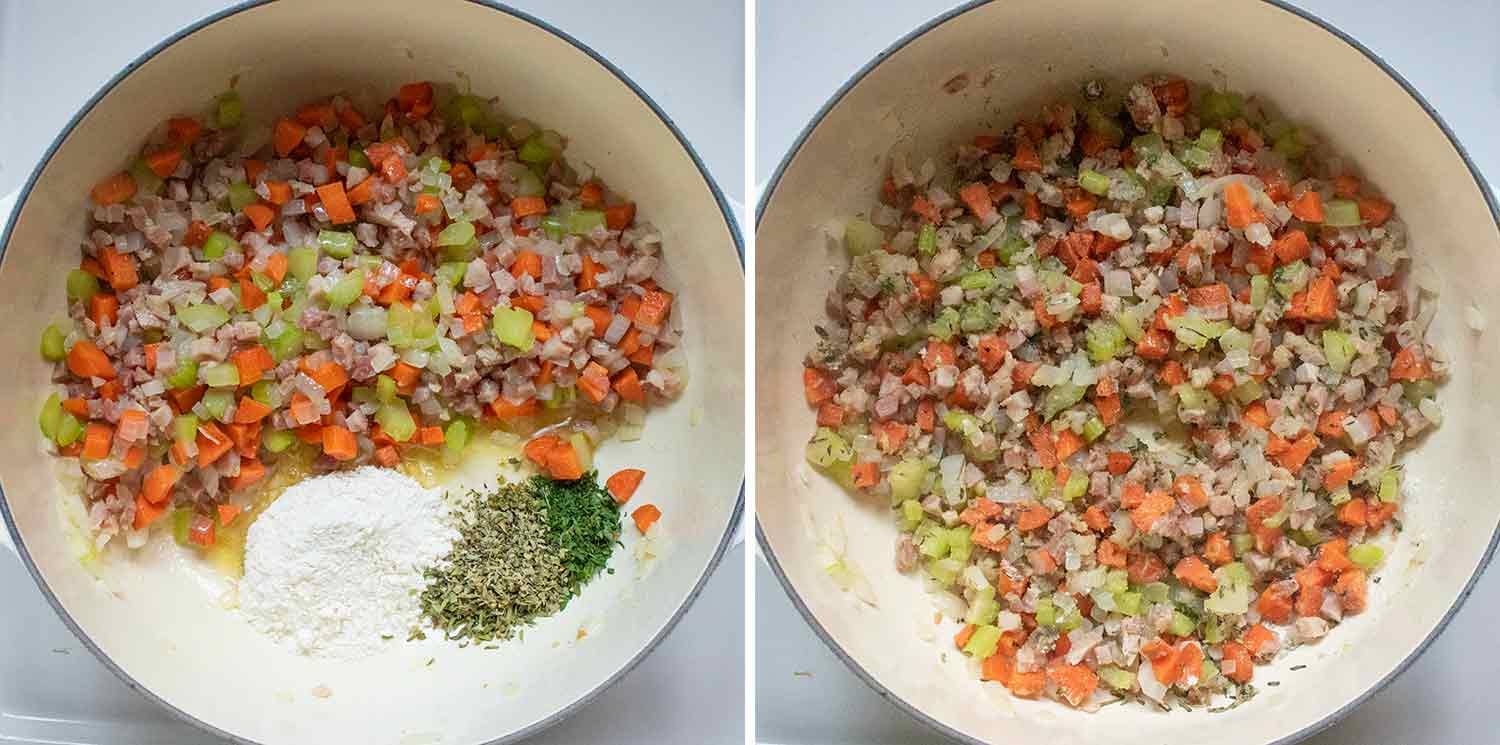 Visuals for step 2 of the cooking process.