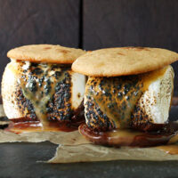 Dark Chocolate Lovers' S'mores Cookies with Salted Caramel from SoupAddict.com