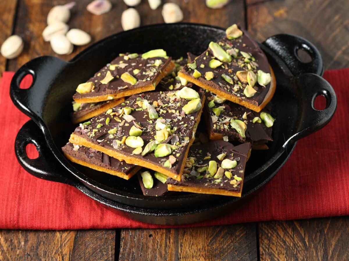 Dark Chocolate Pistachio Brittle