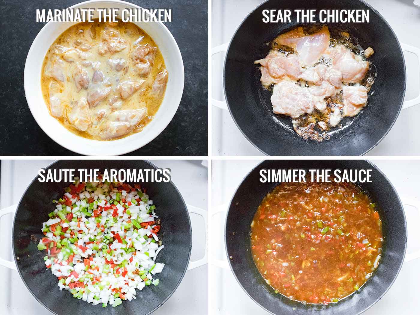 Steps for making General Tso's Chicken Soup