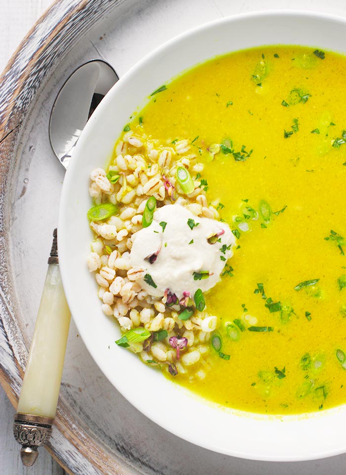 Lemongrass Curry Soup with Cashew Cream from SoupAddict.com