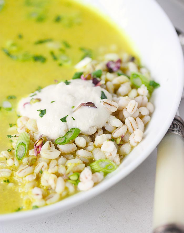 Lemongrass Curry Soup with Cashew Cream from SoupAddict.com