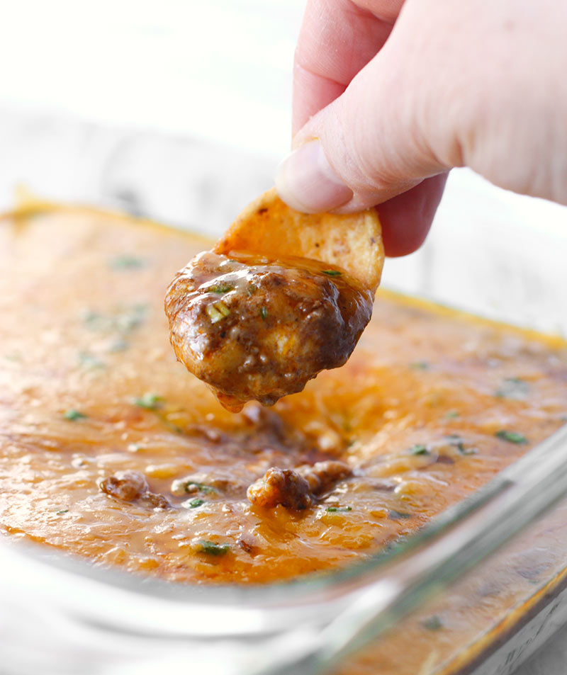 Loaded Cincinnati Chili Dip from SoupAddict.com