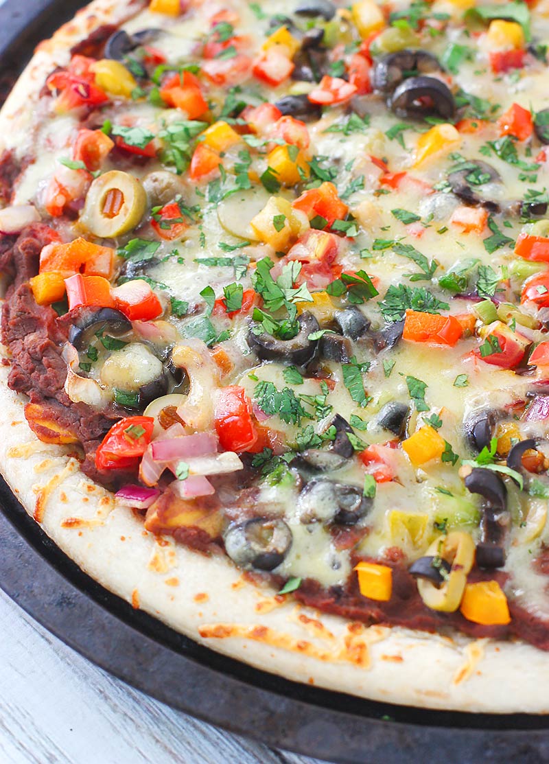 Vegetarian Mexican Pizza from SoupAddict.com