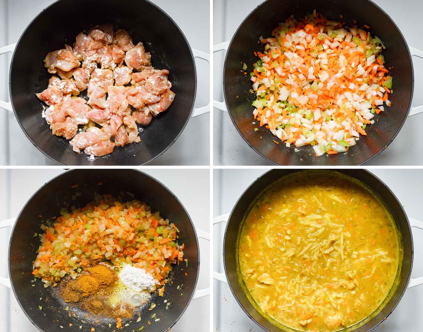 Visual steps to prepare mulligatawny soup