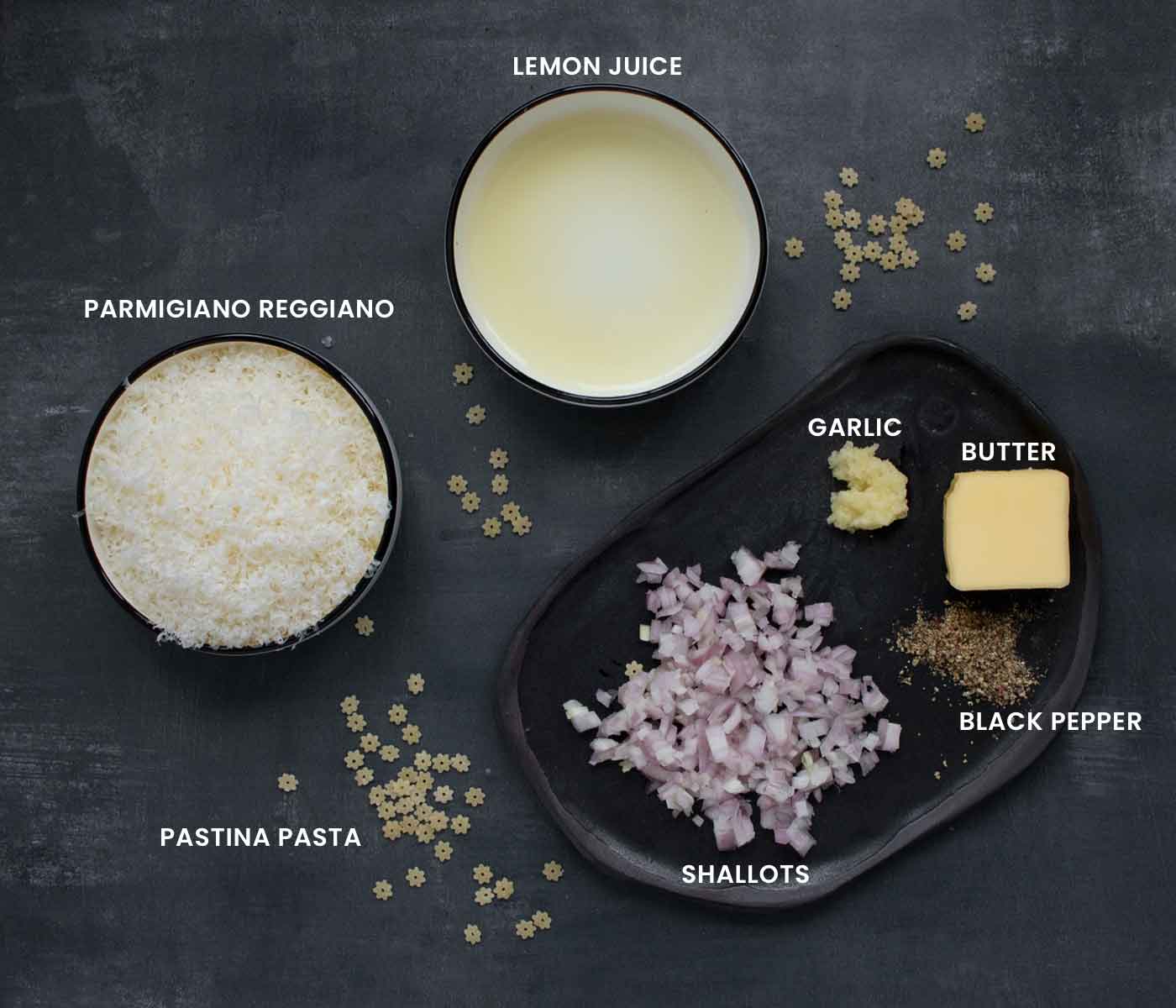 Ingredients that need to be prepared to make Pastina for One.