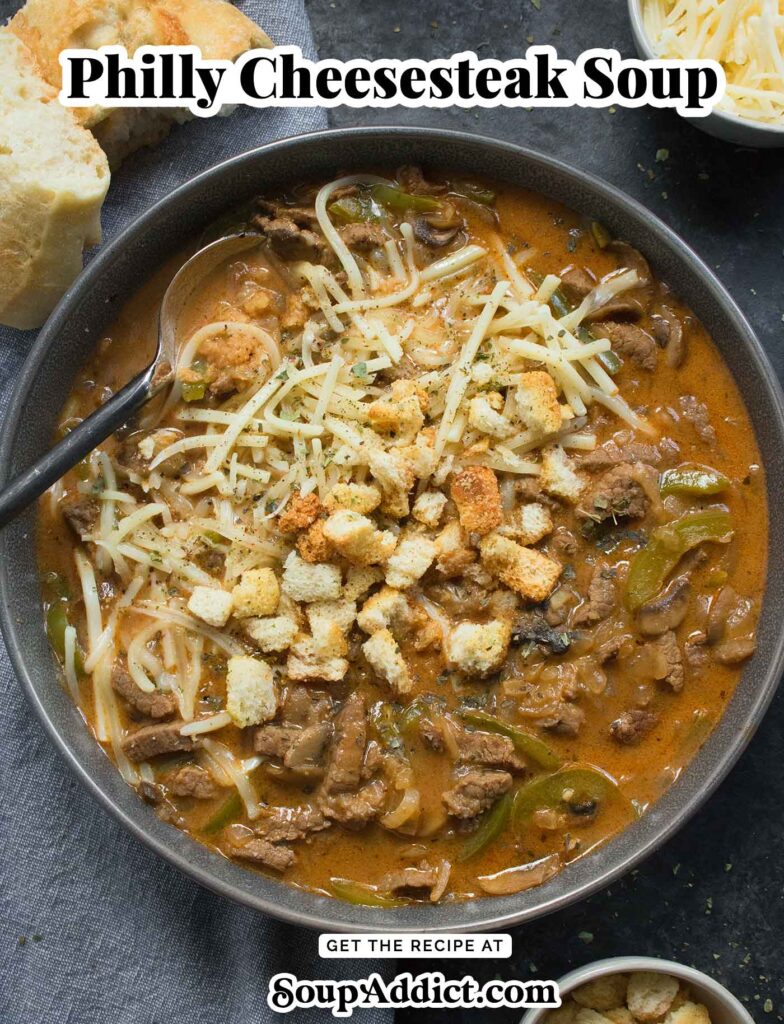 Philly Cheesesteak Soup