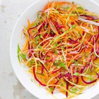 Rainbow Ribbon Veggie Salad | SoupAddict.com