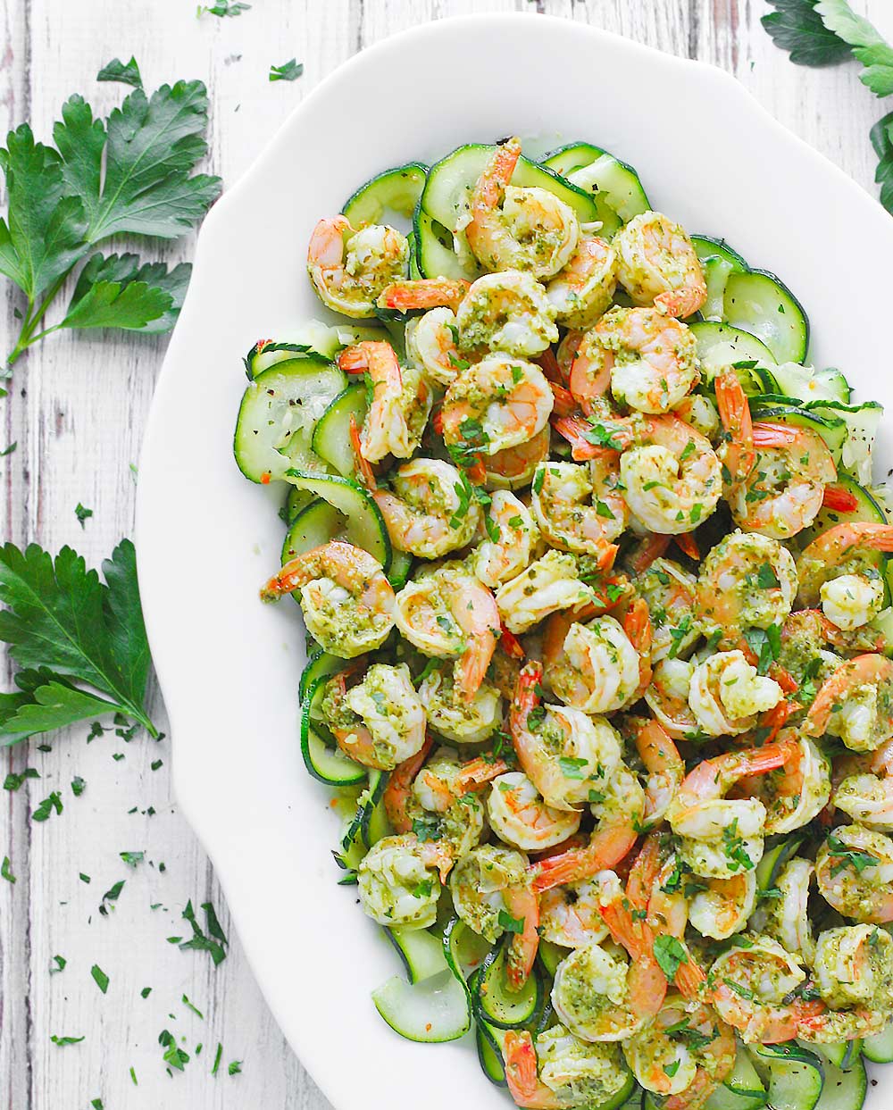 Roasted Shrimp in Spicy Green Sauce from SoupAddict.com
