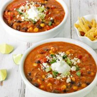 Sausage & Black Bean Enchilada Soup | SoupAddict.com