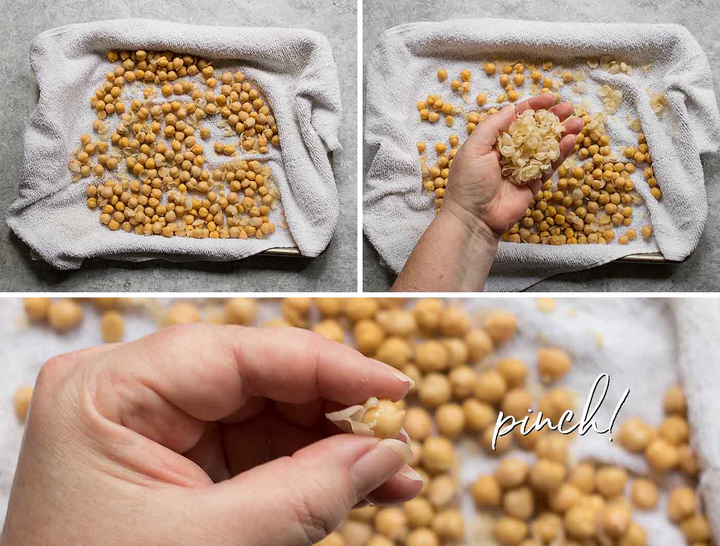 How to peel chickpeas