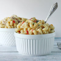 Smoky vegetable mac and cheese from SoupAddict.com