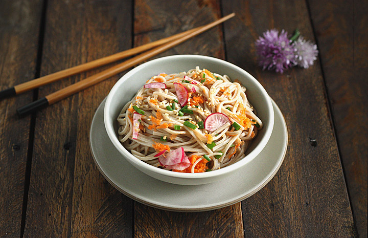 Soba Noodle Salad with Orange Miso Vinaigrette