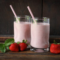 Strawberry Balsamic Smoothie with Rum