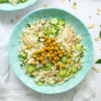 Summer Cauliflower Power Salad on a plate