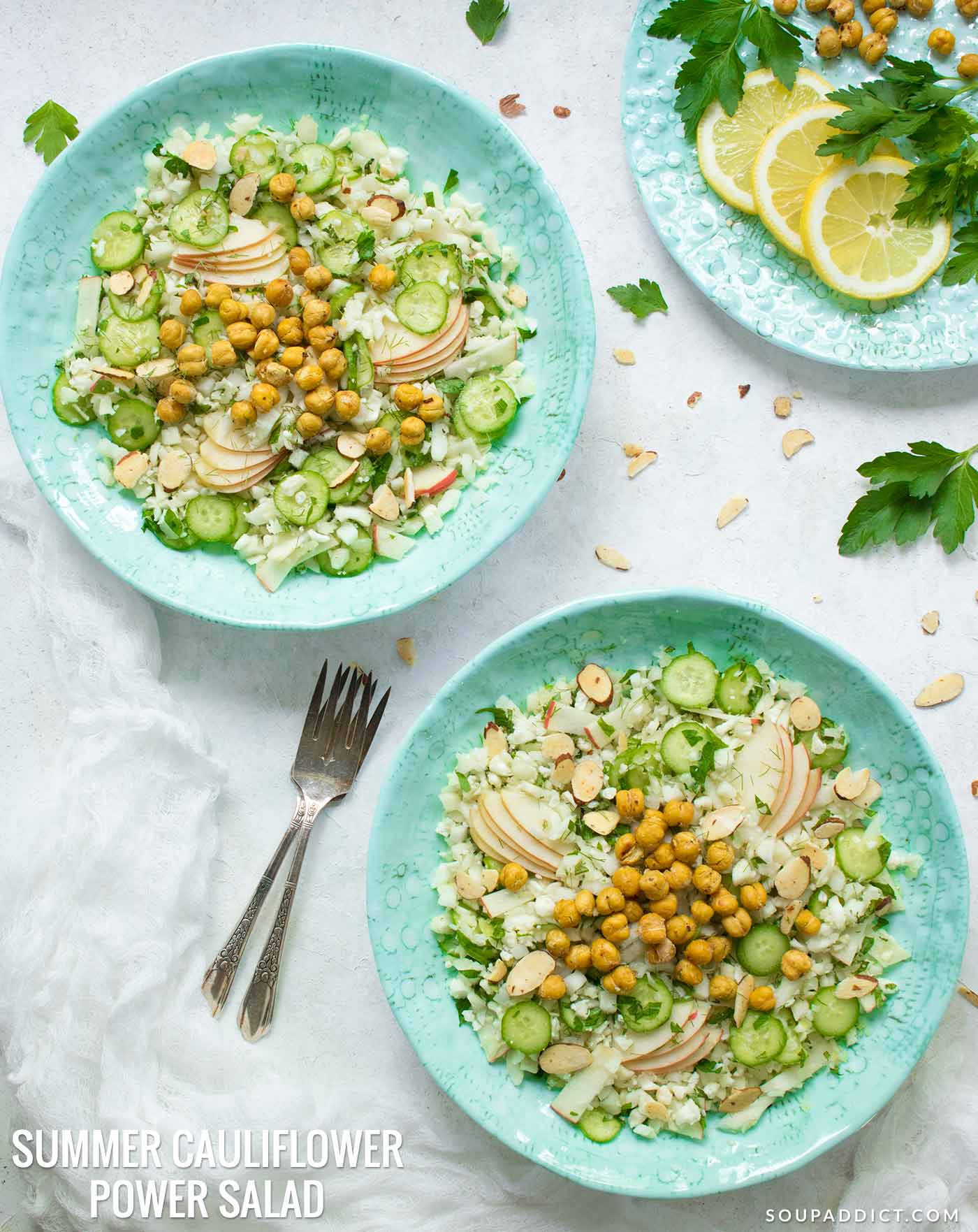 Summer Cauliflower Power Salad - Recipe at SoupAddict.com