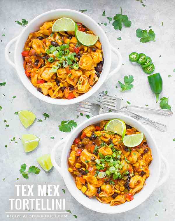 Tex-Mex Tortellini - Recipe at SoupAddict.com