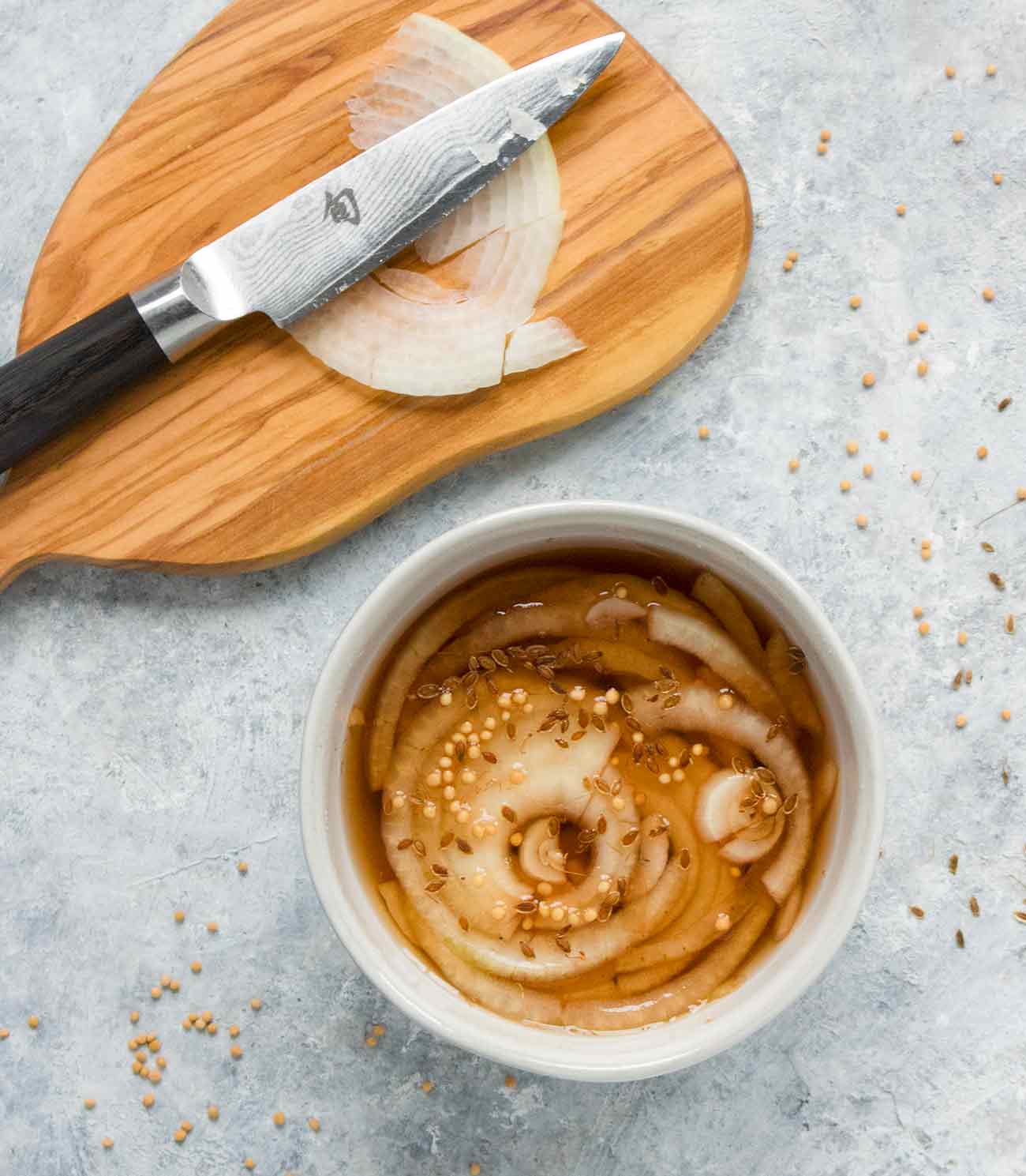 Pickling onions for the ultimate grilled cheese sandwich