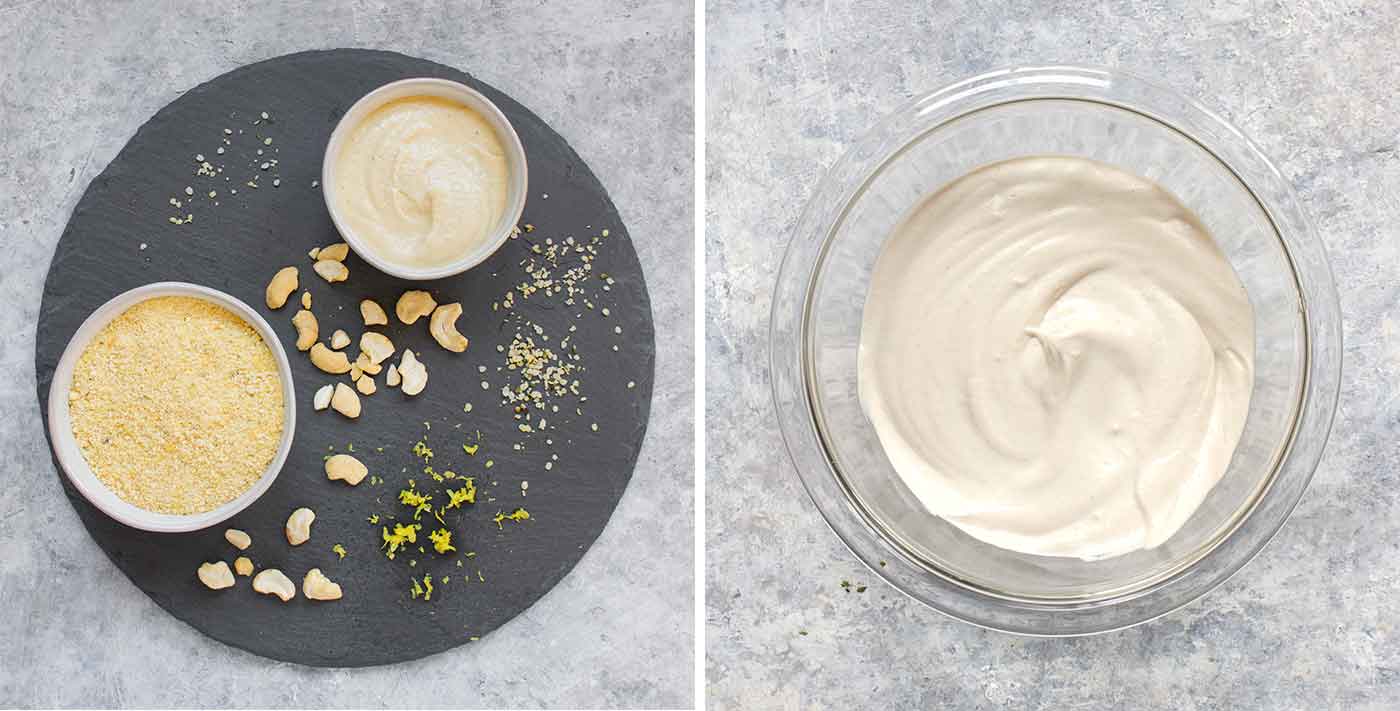 Vegan cashew caesar dressing.