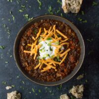 Vegetarian Lentil Chili. Recipe at SoupAddict.com | lentils | chili | vegetarian | vegan | food in bowls